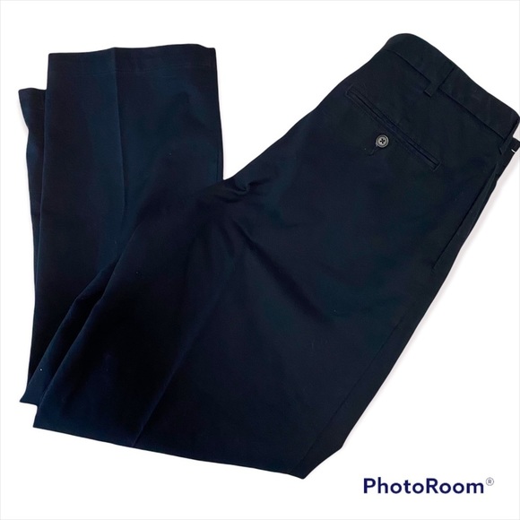 NWT Land's End Black Pleated Traditional Fit Wrinkle Resistant No Iron Pants - Picture 4 of 8